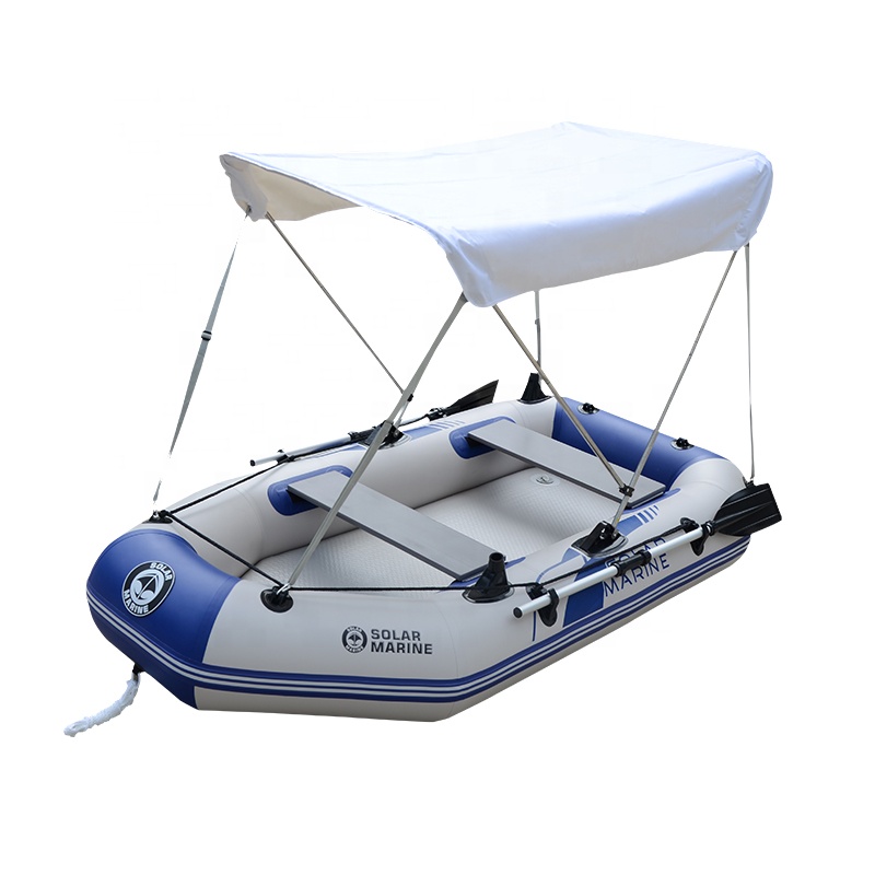 Fishing Boat Outboard Motor - 4-Personen PVC Aufblasbares Luftkissen-Bodenboot Tragbares Ruderboot